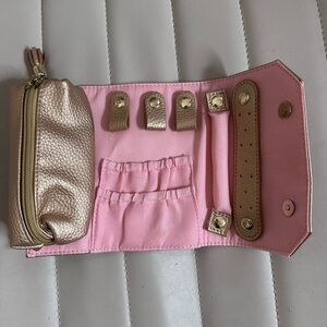 Simply Southern Pink and Gold Jewelry Bag